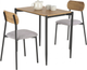 Zestaw mebli Halmar NANDO stół do jadalni 80 x 50 cm, 2 krzesła Dąb naturalny/Czarny (5905248129153) - obraz 1