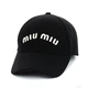 Детско-подростковая кепка "miu miu" черный с белым - изображение 1