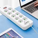 Мережевий фільтр з 4 USB портами та роз'ємом Type-C подовжувач на 10 розеток із заземленням 5 м (RA062) - зображення 9