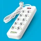 Мережевий фільтр з 4 USB портами та роз'ємом Type-C подовжувач на 10 розеток із заземленням 5 м (RA062) - зображення 11
