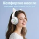 Игровые беспроводные наушники Onikuma GT838I с кошачьими ушками, микрофоном и RGB-подсветкой, Bluetooth + 2.4G + AUX Blue - изображение 4