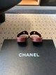 Жіночі червоні босоніжки-шльопанці Chanel Шанель зі шкіри 37 розмір - зображення 9