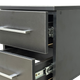 Банкетка для обуви Mzavod Калифорния-1R 100 см велюр бежевый/черный (CF-1R-100-VLR3-5-9005) - изображение 7