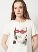Футболка хлопковая женская Vero Moda 10341639 L Snow White/Sunglasses (5715867520176) - изображение 4