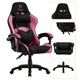 Крісло геймерське Bonro Lady 806 чорно-рожеве - изображение 1