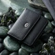 Женский кожаный кошелек для карт купюр и монет ST Leather bg226fash90 Черный - изображение 1