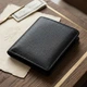 Женский кожаный кошелек для карт купюр и монет ST Leather bg226fash90 Черный - изображение 2