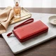 Женский кожаный клатч для карт купюр и документов ST Leather bg189fash31 Красный - изображение 3