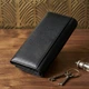 Женский кожаный кошелек для карт купюр и монет ST Leather bg226fash96 Черный - изображение 2