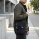 Текстильная сумка через плечо для документов и города Vintage bg206fash60 Черная - изображение 2