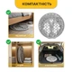 Подвесное плетеное кресло-качалка LEOBRO Boho XL 80 см Grey (LB-1104) - изображение 5