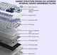 Клавіатура ігрова механічна Aula Mechanical F-75 MAX Wireless White-Blue Gasket Reaper Switch Hot-Swap 2.4G/Bluetooth - зображення 10