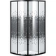 Душова кабіна півкругла без піддона BRAVO WISLA N90TB Mosaic 88–90 см, чорний профіль, скло з мозаїкою - изображение 1