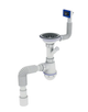 Сифон для кухонной мойки Zerix 1/2"x40 с переливом и отводом для стиральной машины (4953) - изображение 1