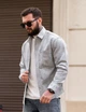 Рубашка мужская джинсовая Beg серая ТР6796, деним (jeans cotton), на кнопках, повседневная, весенняя XL - изображение 2