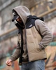 Жилетка мужская The North Face бежевая, теплая демисезонная безрукавка с капюшоном, плащевка, весенняя M - изображение 3