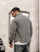 Рубашка мужская джинсовая серая ТР6802, деним (jeans cotton), на кнопках, повседневная, весенняя XXXL - изображение 6