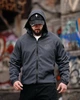 Вітровка чоловіча Stone Island сіра ТР6843, мембранна куртка з капюшоном, весняна XXL - зображення 4