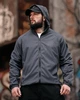 Вітровка чоловіча Stone Island сіра ТР6843, мембранна куртка з капюшоном, весняна XXL - зображення 7