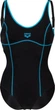 Женский купальник Arena Tania Clip Back SwimSuit One Piece (UPF 50+) 40 Черно-голубой (005974-580-40) - изображение 4