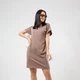 Коротка літня жіноча сукня міні з кишенями однотонна на літо з куліру 46-48, Моко - зображення 1