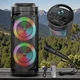 Колонка музична портативна ZQS6212 20 Вт 2x6,5" Bluetooth USB TF FM з мікрофоном і LED-дисплеєм (8521) - зображення 4