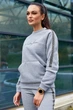 Жіноча толстовка оверсайз на флісі з лампасами і вишивкою Seventeen XL-XXL Сірий (2000000132105) - зображення 2