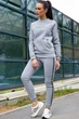 Жіноча толстовка оверсайз на флісі з лампасами і вишивкою Seventeen XL-XXL Сірий (2000000132105) - зображення 4