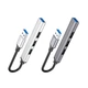 Перехідник Hub Hoco HB26 адаптер 4-в-1 USB штекер на USB3.0 гніздо, USB2.0*3 гнізда, підтримка жорсткого диска до 1 ТБ Сірий - зображення 2