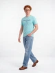 Футболка хлопковая длинная мужская Tom Tailor 1045773-39442 L River Teal с принтом (4069403508311) - изображение 2
