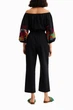 Комбінезон із вишивкою Desigual чорний S B0059S - зображення 6