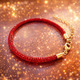 Браслет GONCHAR & CO. Red Crystal зі стразами, червона нитка (регульований 15–22 см, позолота 18K) - зображення 1