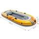 Ponton dmuchany Intex Challenger 3 3-osobowy 295 x 137 x 43 cm Żółto-szary 66313 (6941057430614) - obraz 3