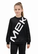 Свитшот с логотипом Mek для девочки 193MHFC014-290 черный 164 - изображение 1