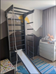 Спорткомплекс Kinder Loft 3-220, шведська стінка, канат, кільця, трапеція, сходи, турник, доска для преса - зображення 5