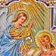 Ікона "Богородиця Благовіщення" на склі в білій рамі 32х28 см - зображення 3