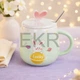 Порцелянова чашка з кришкою та ложкою Funny Rabbits 430 мл зелена (927-225-2) - зображення 2