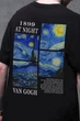Чоловіча Оверсайз Футболка Without З Принтом Van Gogh S/M Black - изображение 2