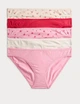 Набор хлопковых трусиков Marks&Spencer бикини 10(38) 5 шт pink mix 0224 - изображение 1