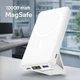 Повербанк магсейф AOGUERBE Power bank 10000 mah магнітний бездротовий Magsafe підставка Powerbank 22.5 w для Iphone - зображення 1