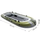 Ponton dmuchany Intex Seahawk 4 4-osobowy 351 x 145 x 48 cm Szaro-zielony 66334 (6941057430669) - obraz 5