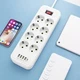 Мережевий подовжувач фільтр резвітлювач D10 5м, LED, 10-220V, 4-USB, 1-PD Type-C mel 7.8 - изображение 2