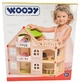Domek dla lalek Woody Woodyland 2-piętrowy drewniany z aksesoriami 91329 (8591864913299) - obraz 1