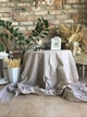 Бавовняна скатертина ручного фарбування VTILENE, Cold linen, 220х140 см - зображення 1
