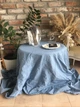 Бавовняна скатертина ручного фарбування VTILENE, Dusty blue, 220х140 см - зображення 3