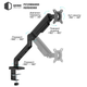 Настольное крепление для телевизора Qube 17"-40" Black (4012GB.USB) - изображение 5