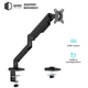 Настольное крепление для телевизора Qube 17"-40" Black (4012GB.USB) - изображение 6