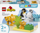 Zestaw klocków LEGO DUPLO Rodziny dzikich zwierząt: pingwiny i lwy 10 elementów (10442) - obraz 1