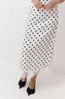 Біла спідниця в горох із атлас-сатину Skirt Grace 412 LiLove 412 M декорована гіпюром - изображение 5