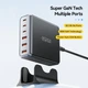 Зарядное устройство ESSAGER Engine 85W Desktop Charging Station GaN 3xUSB-C+3xUSB-A Multi-Port Fast Charger Black (EZC85W-SXB0G-Z) - изображение 3